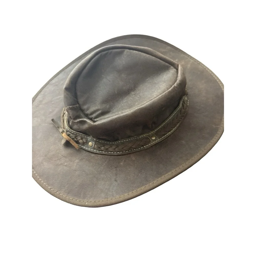 Barmah 1018 Kangaroo Leather Squashy Hat Brown Mens Large Australia
